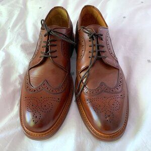 Banana Republic Men's Vincent Brogue Dress Shoe in Brown Leather Size 9